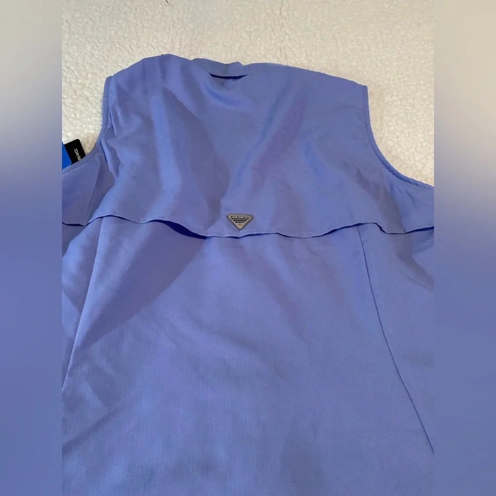 Columbia Women’s PFG Light Blue Sleeveless Shirt size Medium NWT - Picture 10 of 12